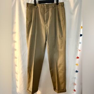 Lands’ End Men's Relaxed Fit Pleated Knockabout Chino Pants